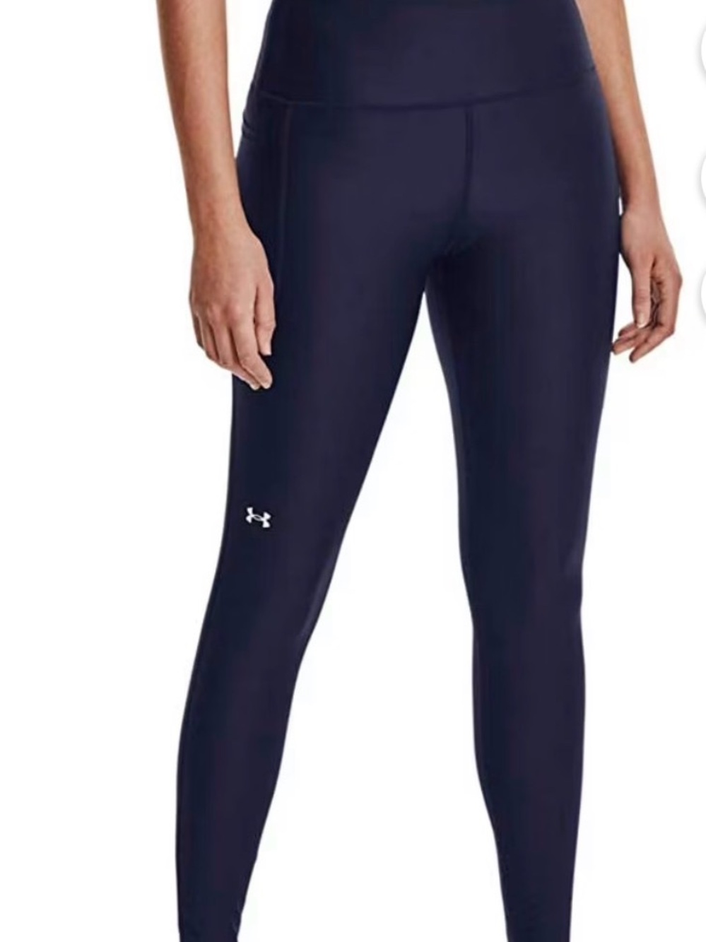 Under Armour Women's High-Rise Full-Length Compression Leggings - Navy Blue - Picture 8 of 8